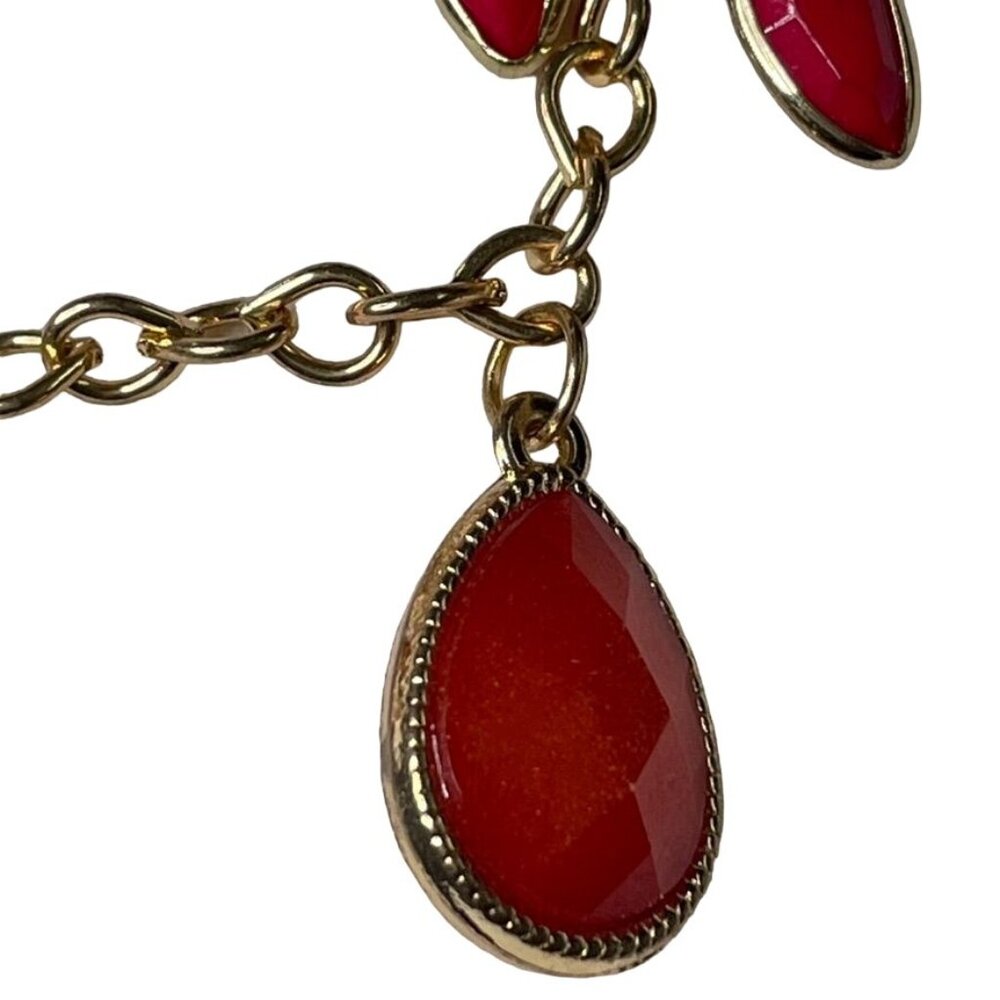 Vintage Multi Layered Gold Chain Statement Neckla… - image 3